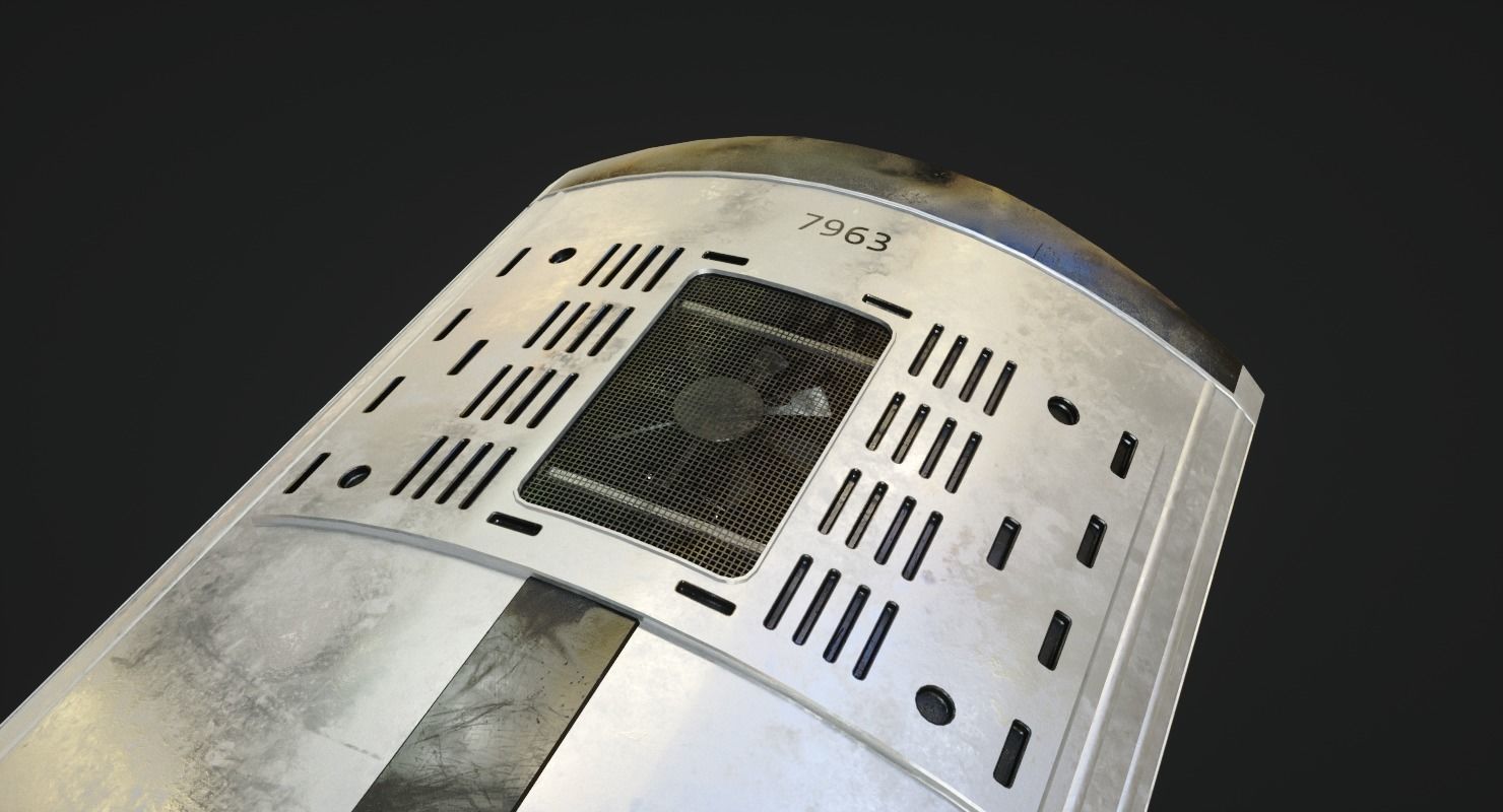 Subway Train Low-poly 3D model_3