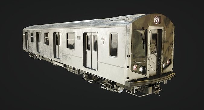 Subway Train Low-poly 3D model