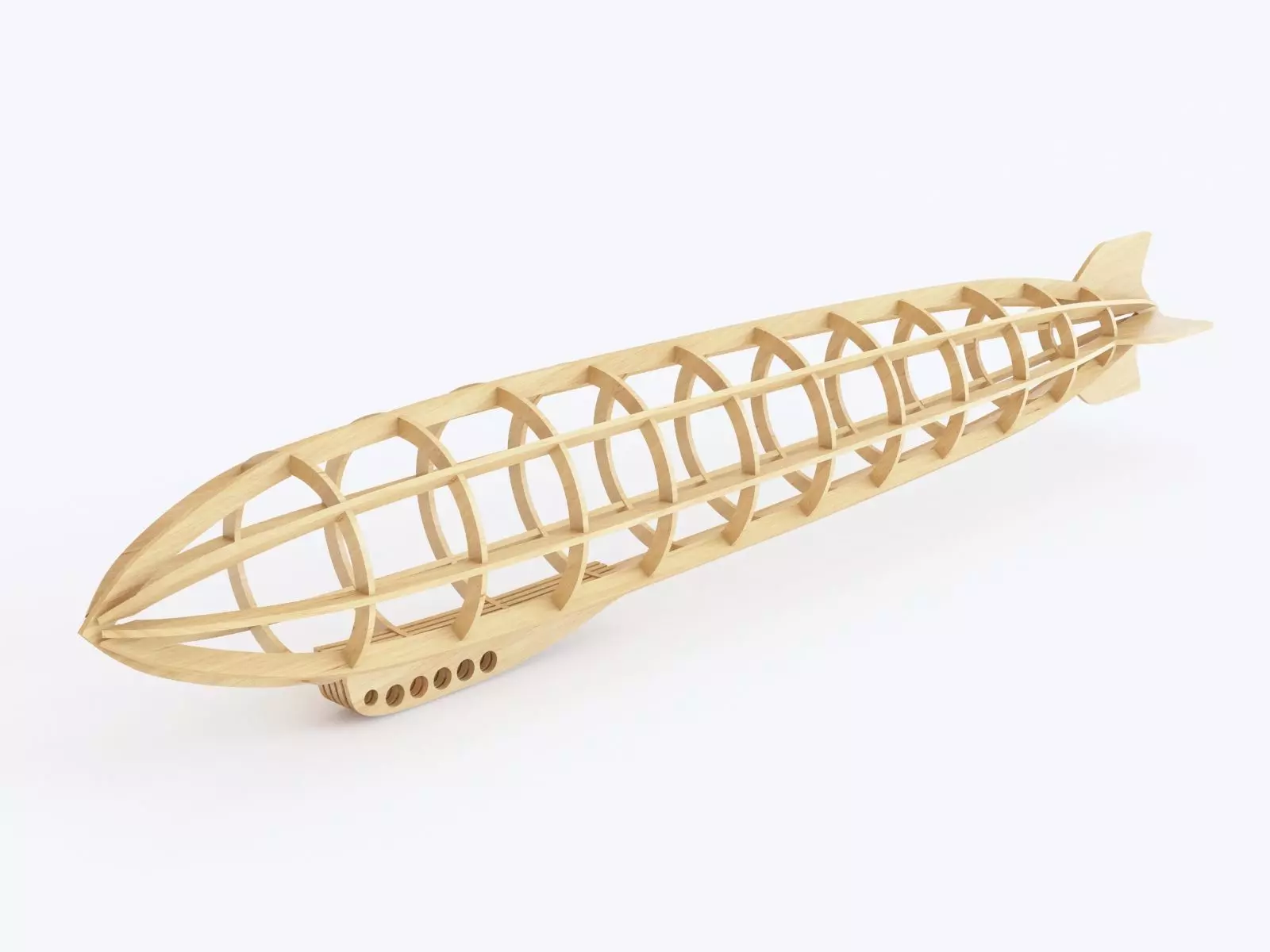 Wooden toy airship 01 3D model_0