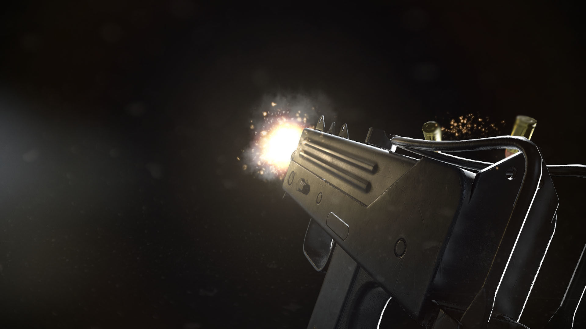 Mac 10 Sub Machine Gun Low-poly 3D model_4