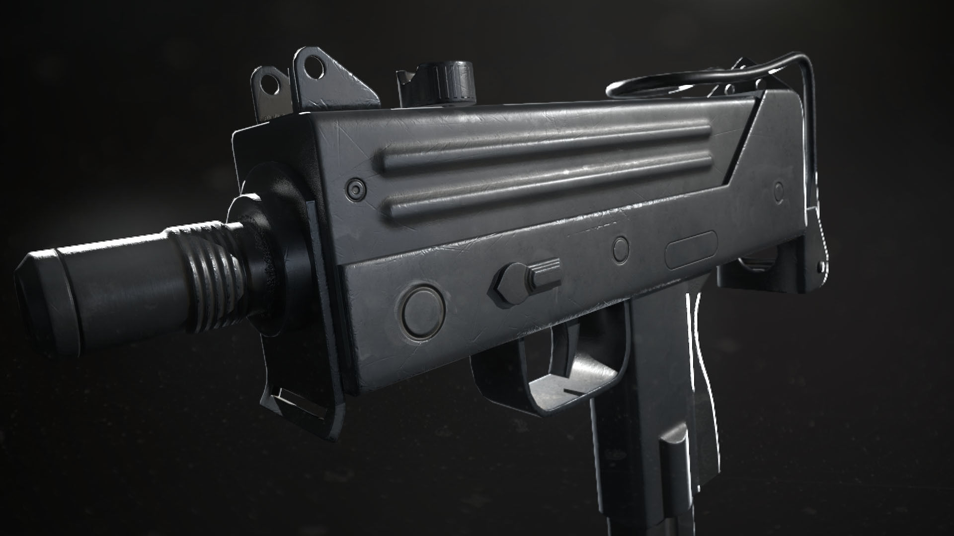Mac 10 Sub Machine Gun Low-poly 3D model_3
