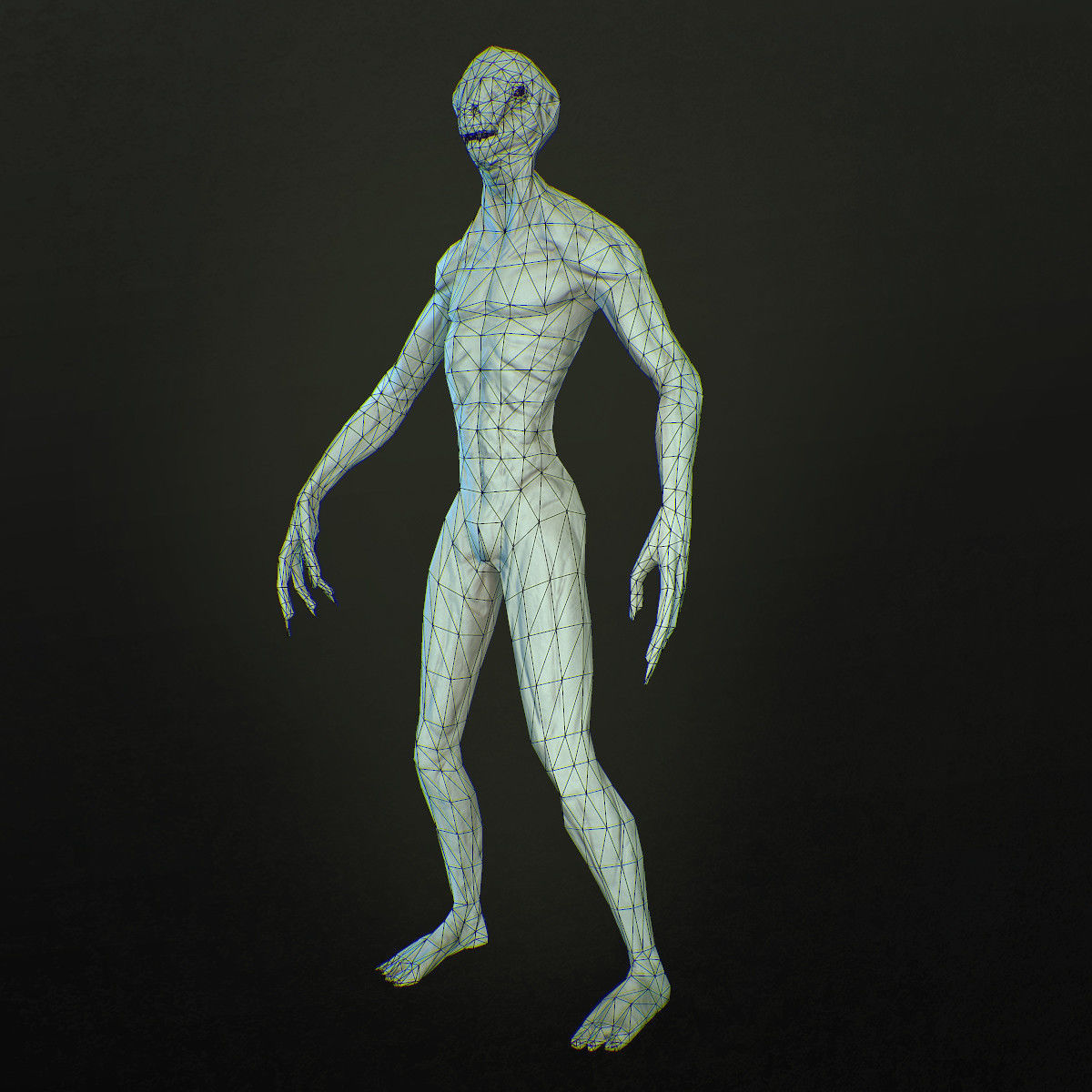 Character Reptile Animation Rig Low-poly 3D model_5