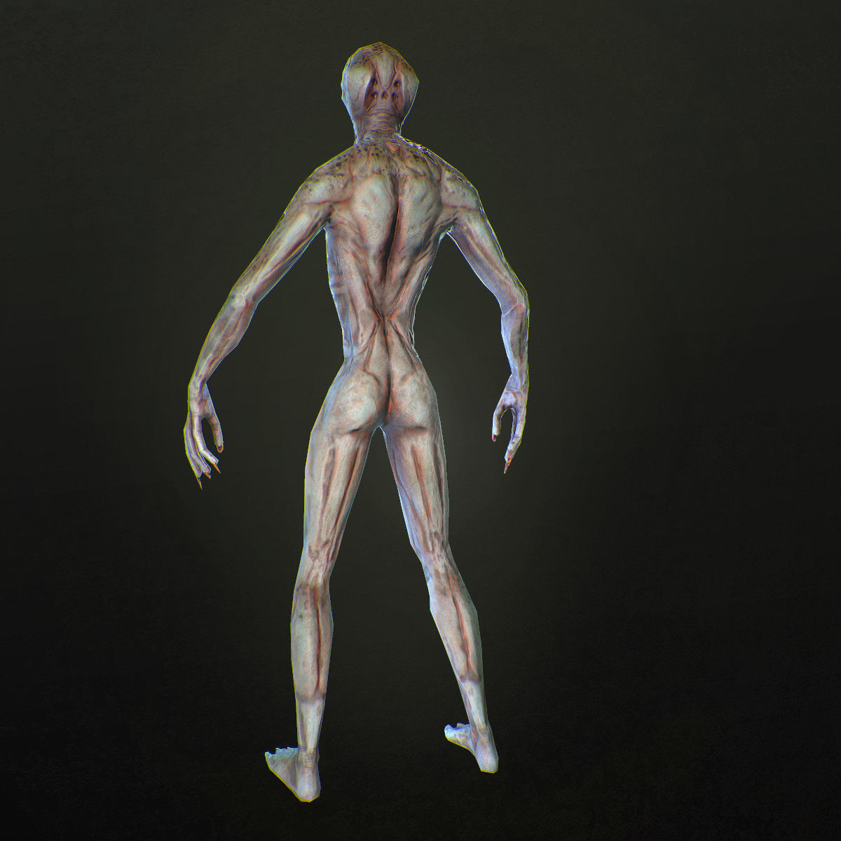 Character Reptile Animation Rig Low-poly 3D model_10