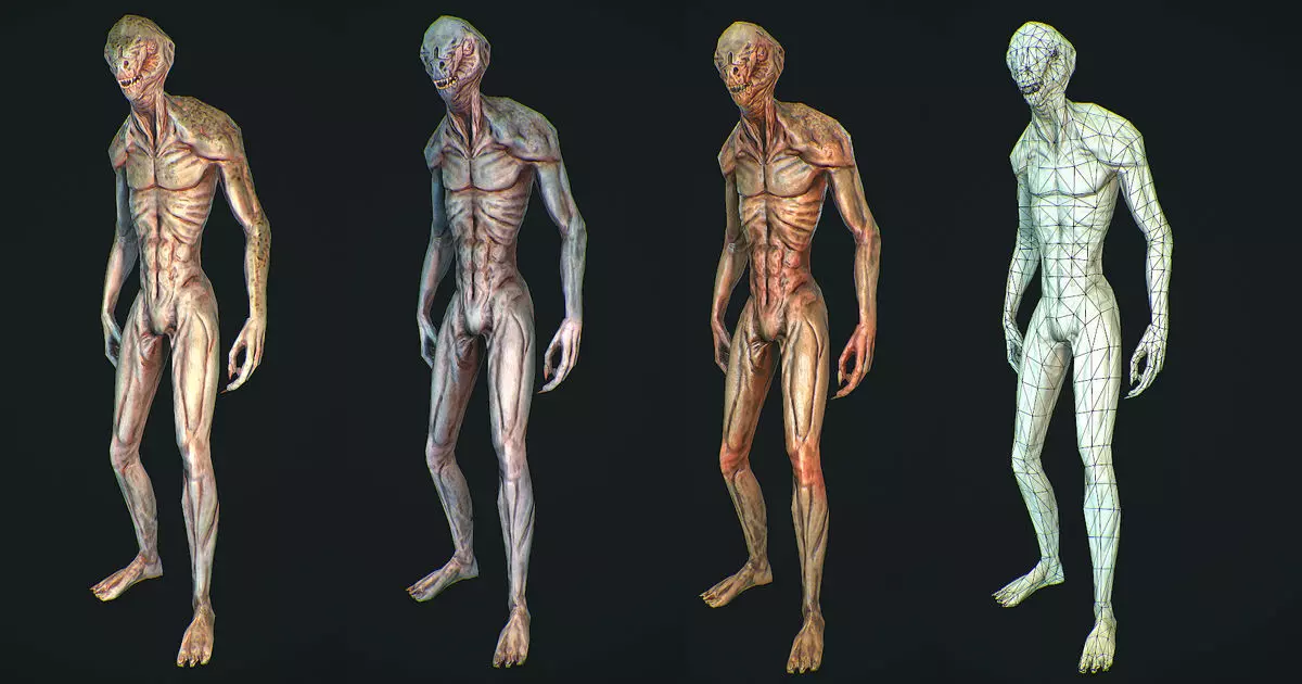 Character Reptile Animation Rig Low-poly 3D model_0