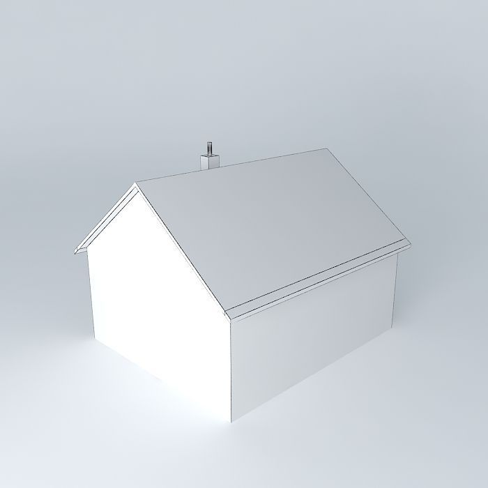 Dom house with roof Free 3D model_4