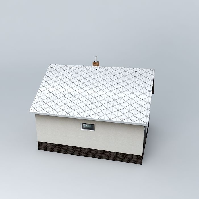 Dom house with roof Free 3D model_1