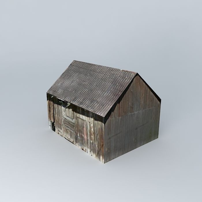 humno metal shed Free 3D model_2