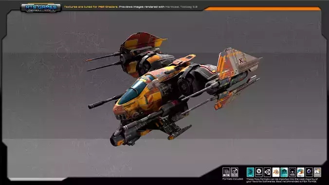 Smuggler Bomber SM8 Low-poly 3D model
