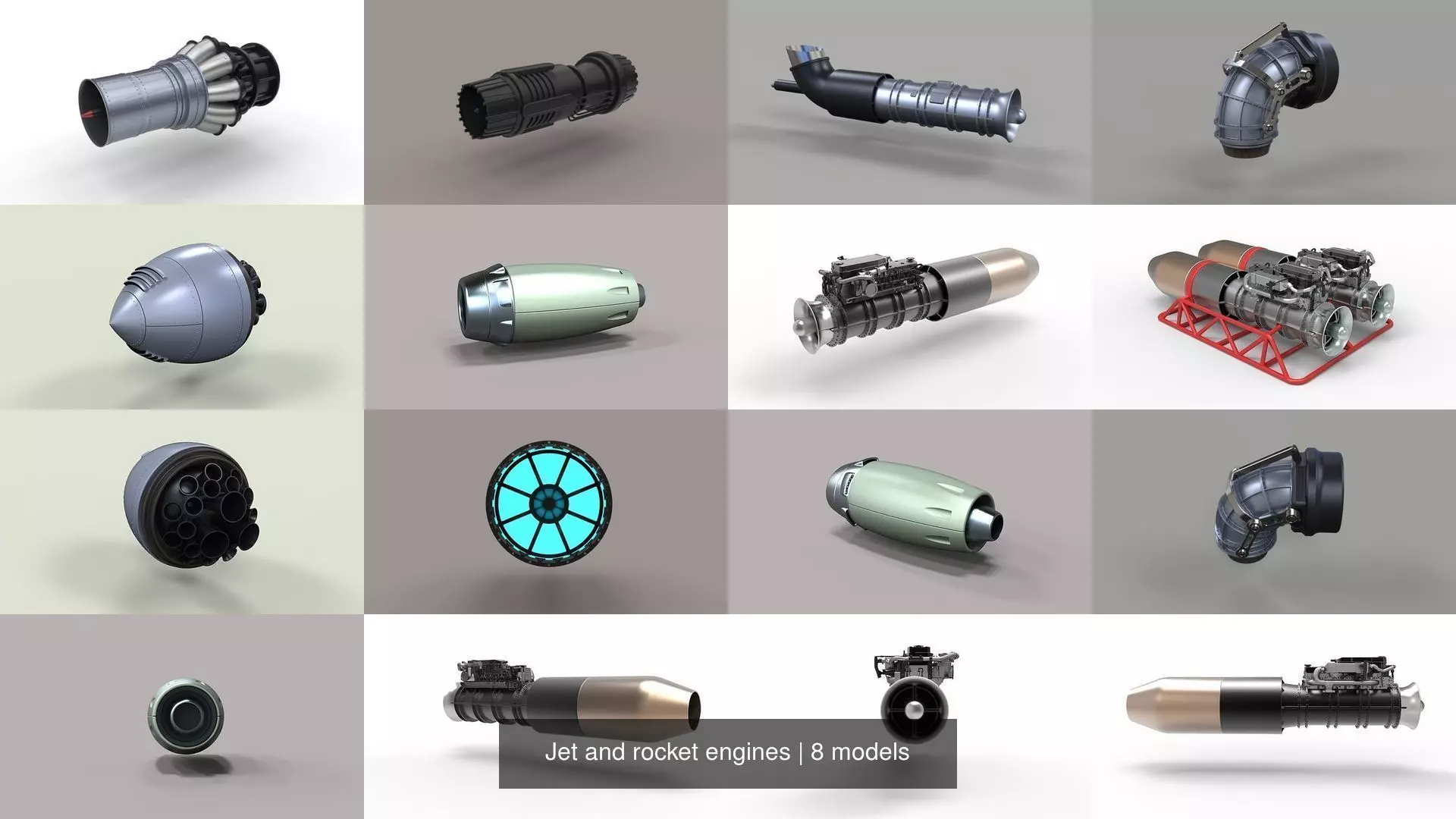 Jet and rocket engines 3D Model Collection_0