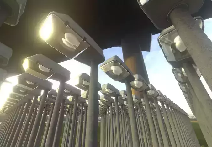 Street Light 3 Low-Poly Version