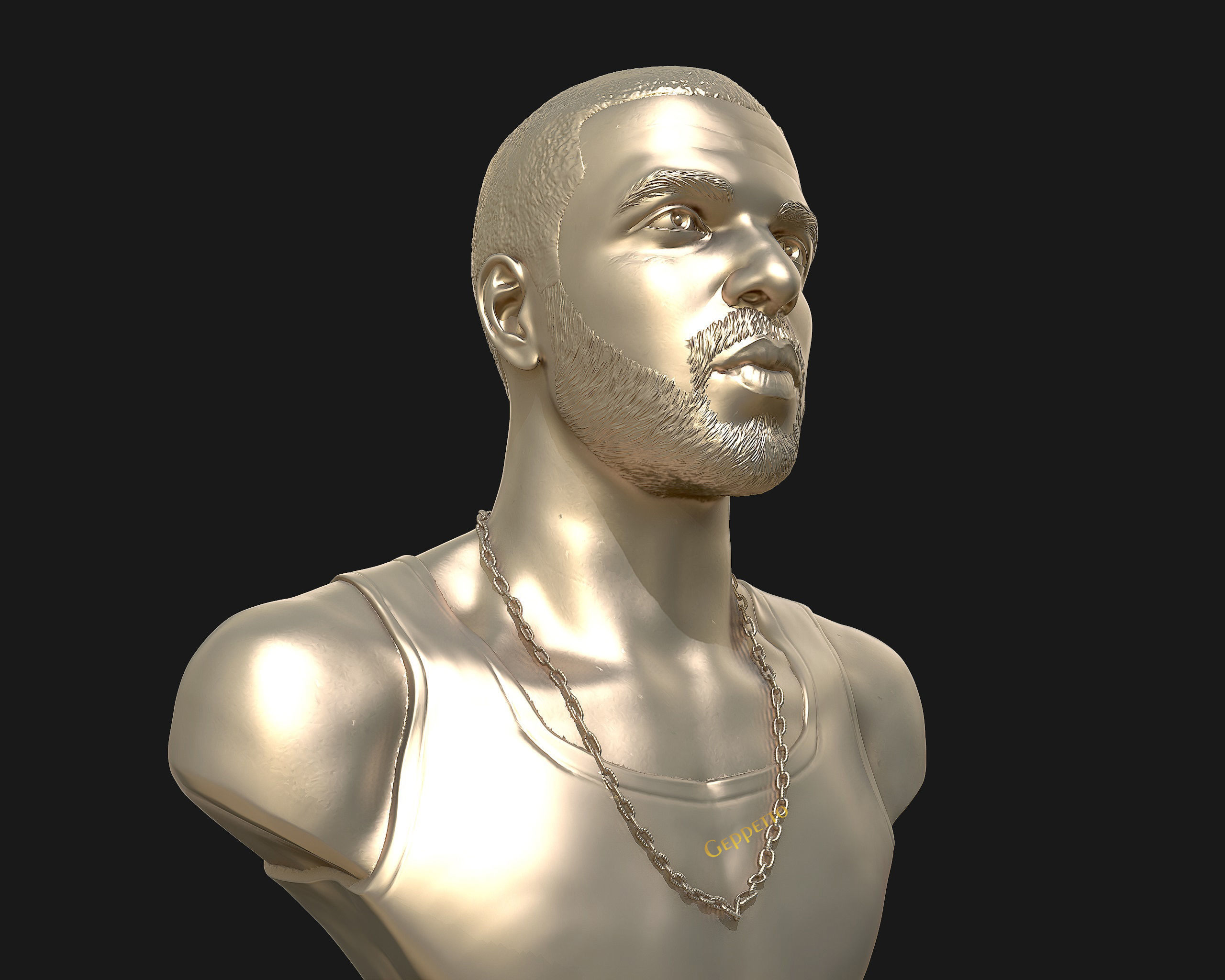 Drake sculpture Ready to Print 3D print model_16