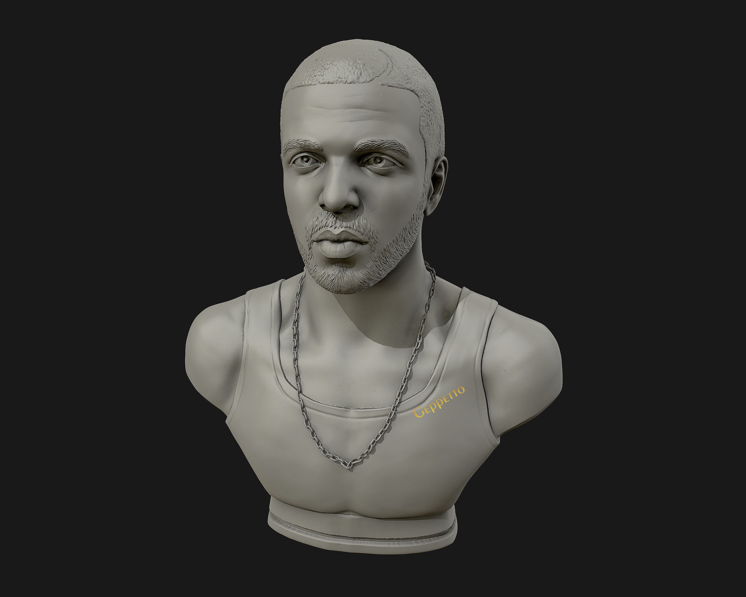 Drake sculpture Ready to Print 3D print model_15