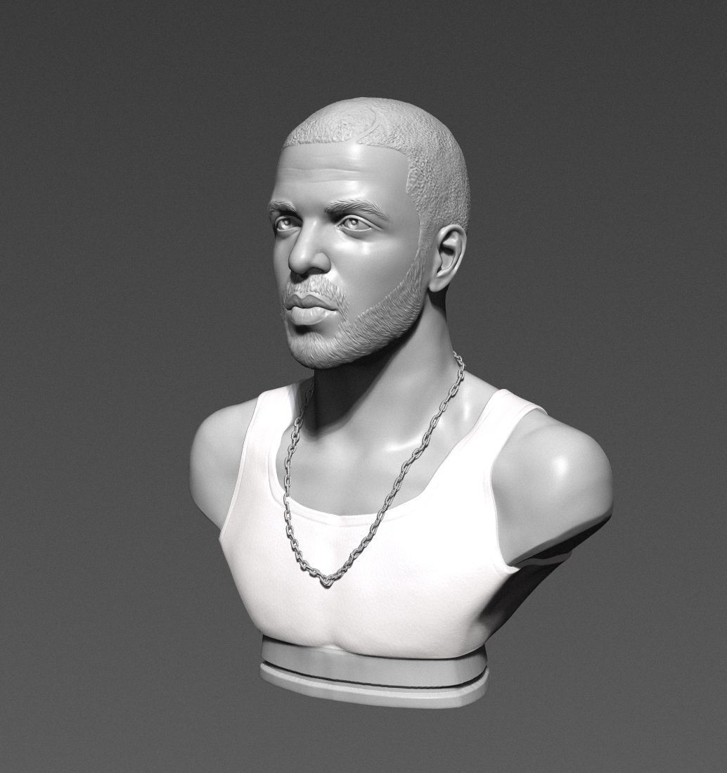 Drake sculpture Ready to Print 3D print model_3