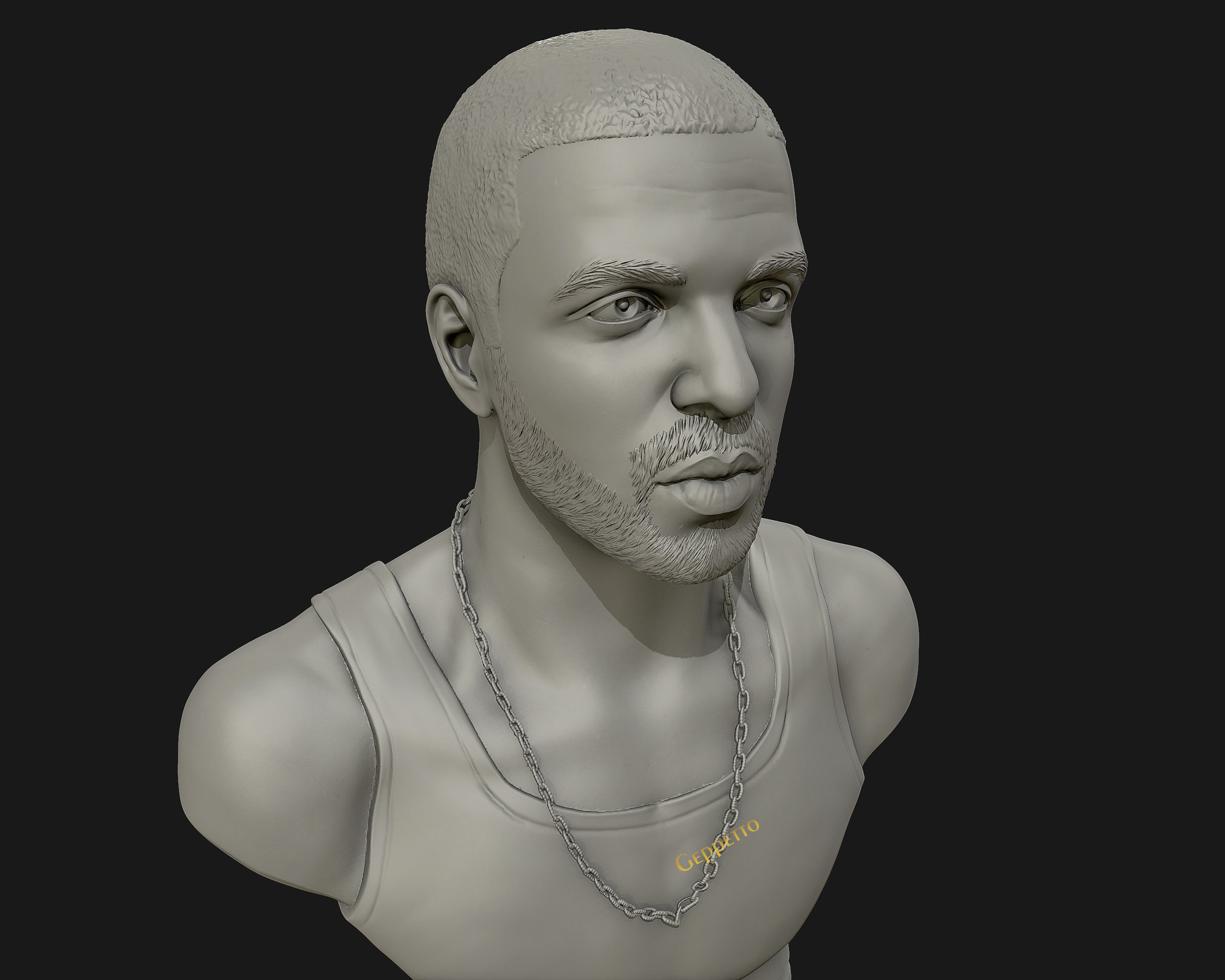 Drake sculpture Ready to Print 3D print model_9
