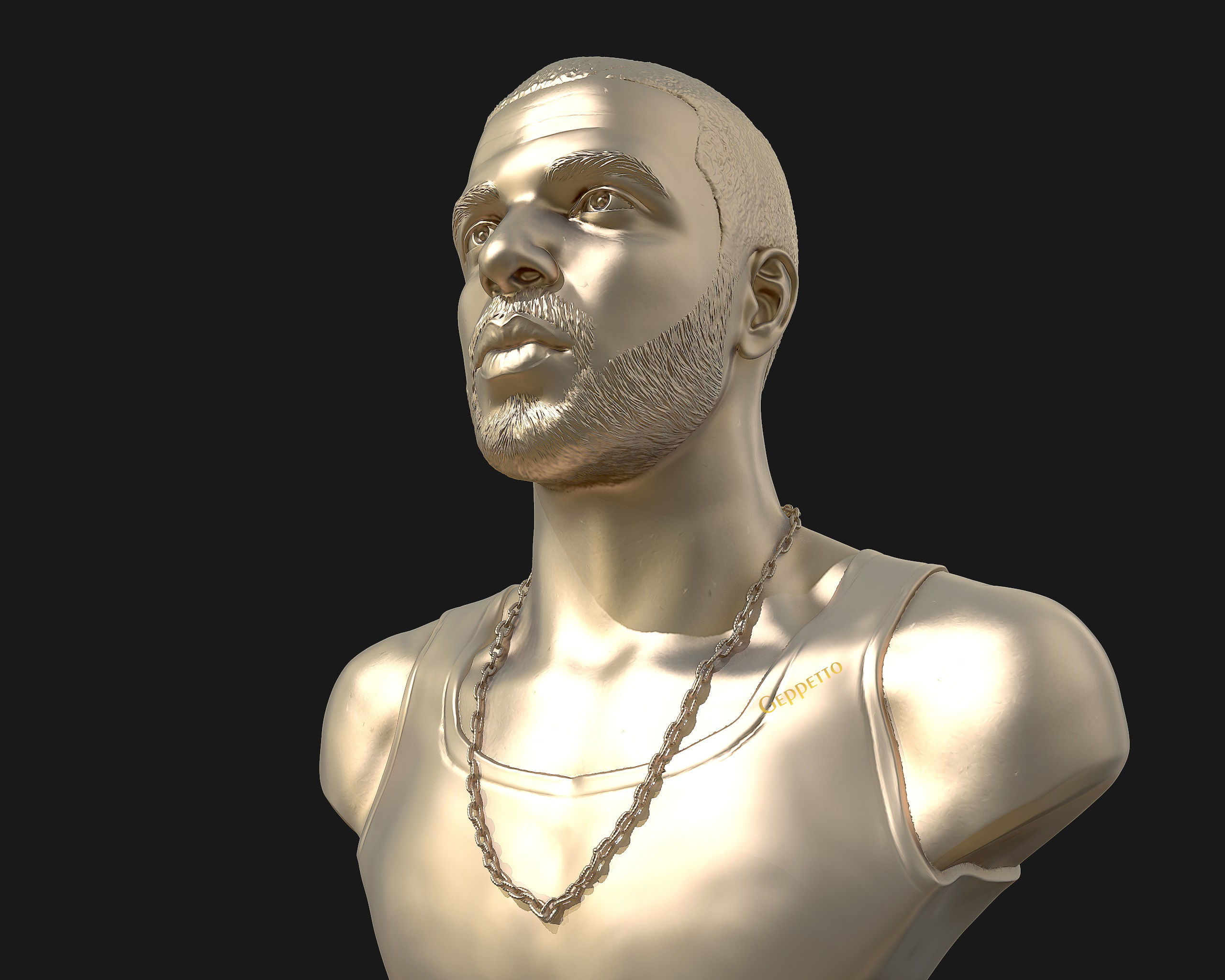 Drake sculpture Ready to Print 3D print model_19