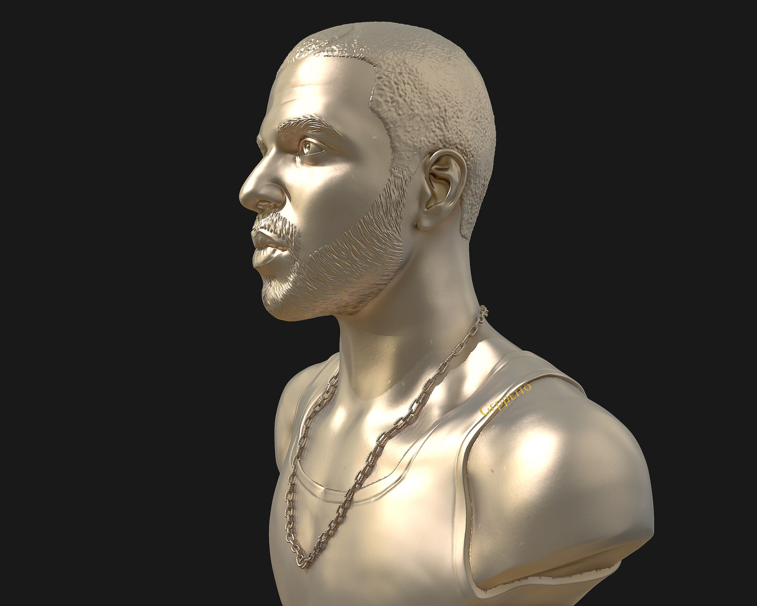 Drake sculpture Ready to Print 3D print model_22