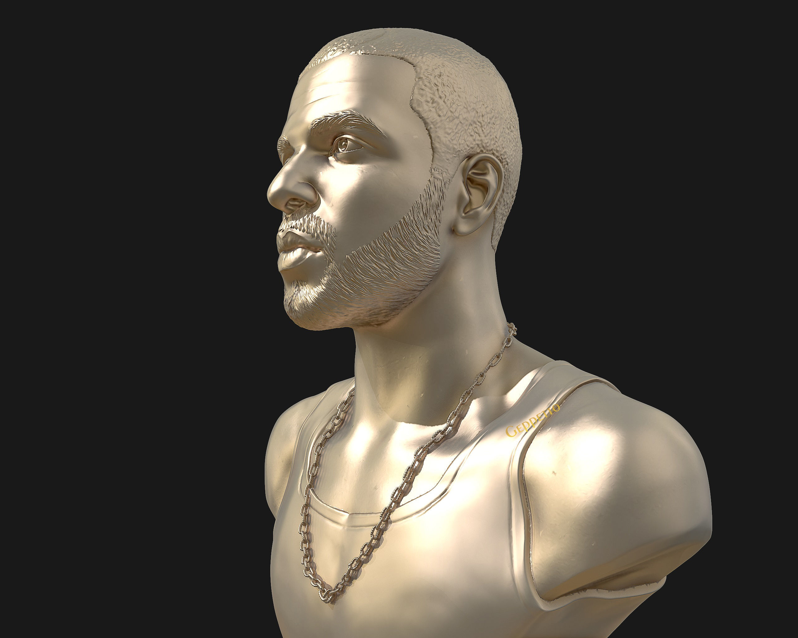 Drake sculpture Ready to Print 3D print model_21