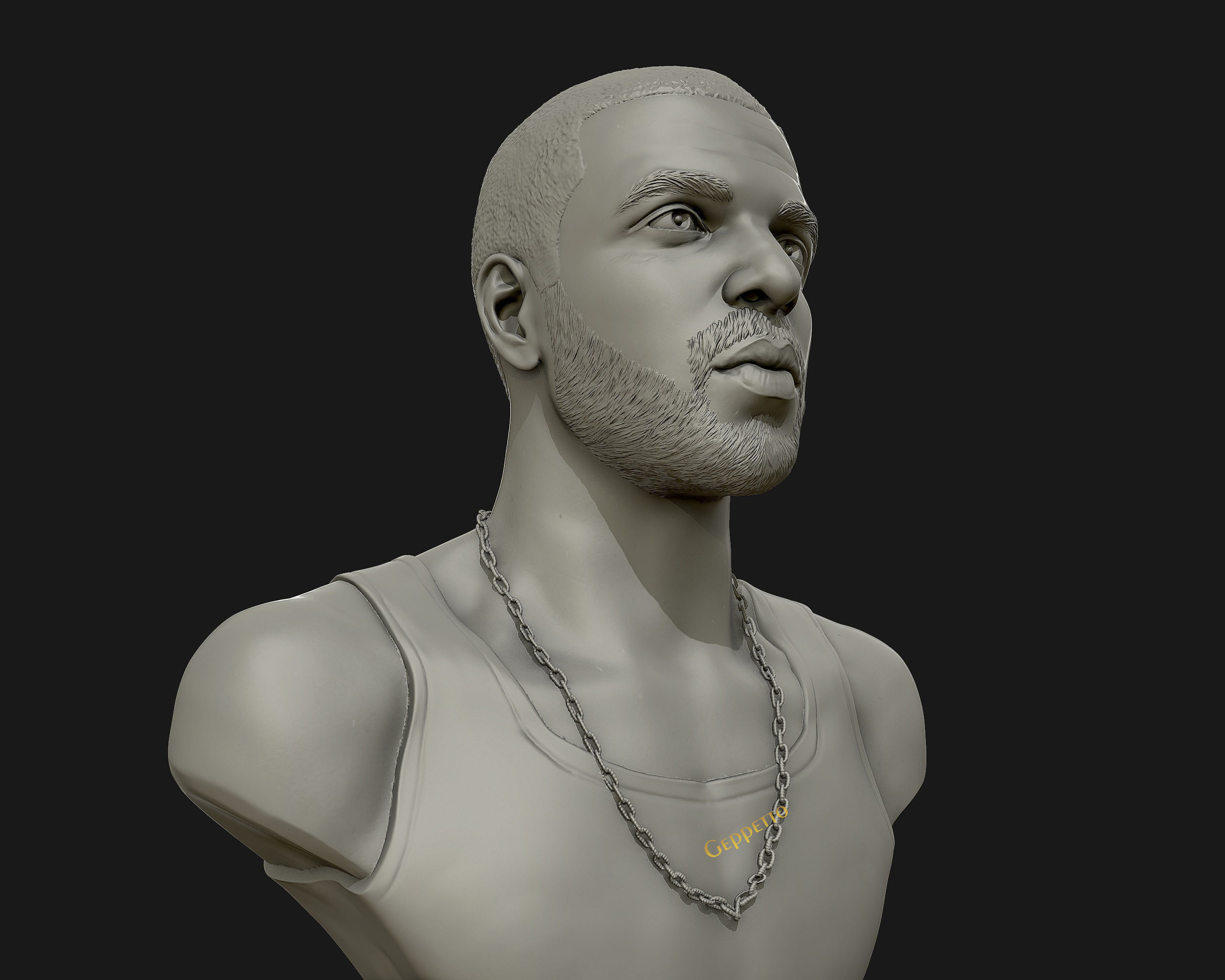 Drake sculpture Ready to Print 3D print model_14