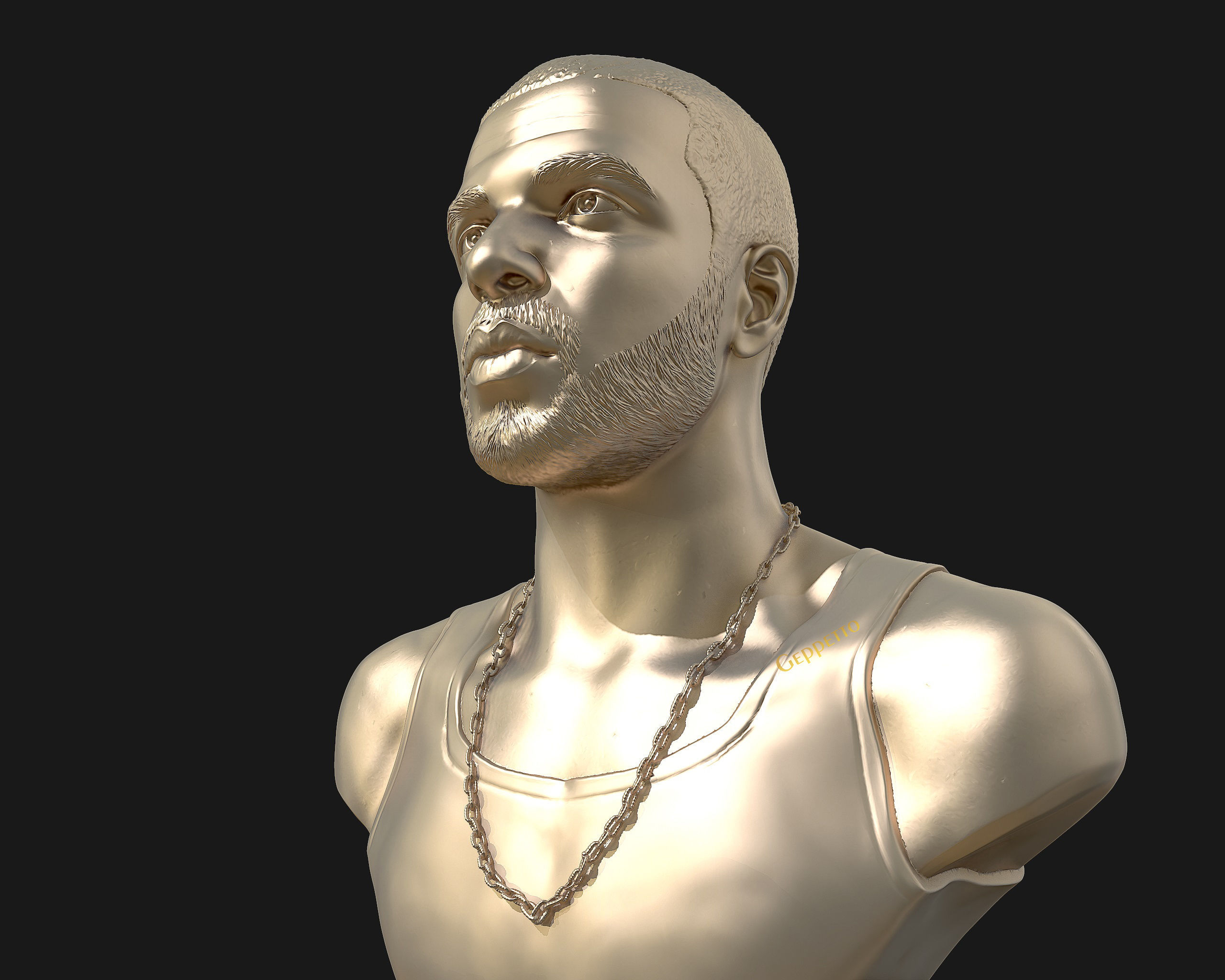 Drake sculpture Ready to Print 3D print model_20