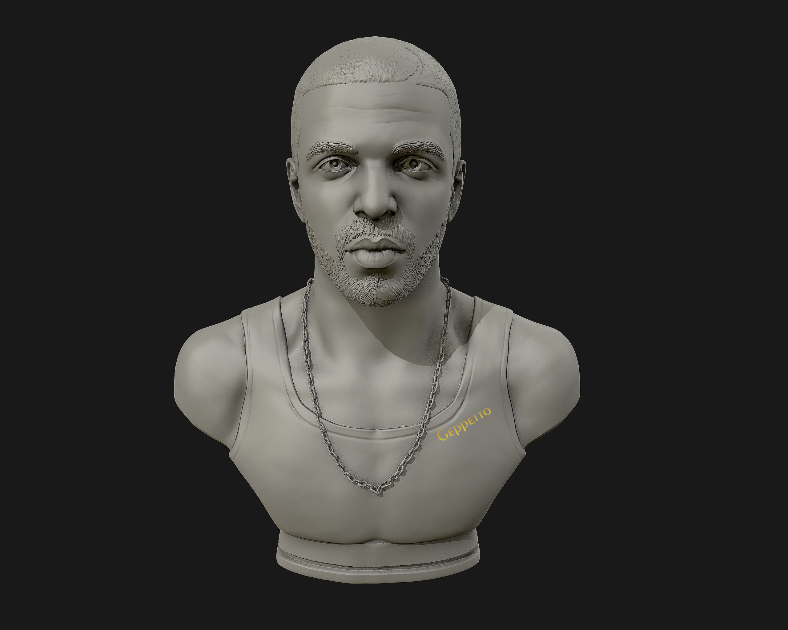 Drake sculpture Ready to Print 3D print model_4