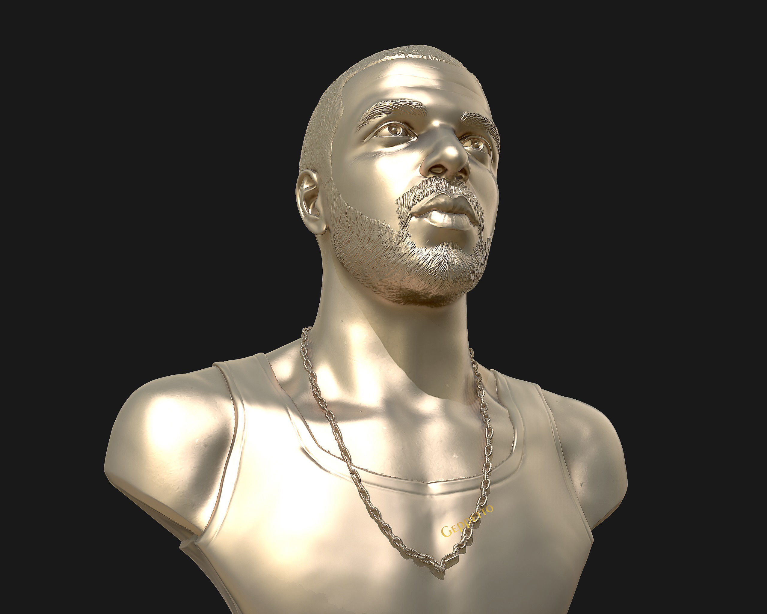 Drake sculpture Ready to Print 3D print model_17