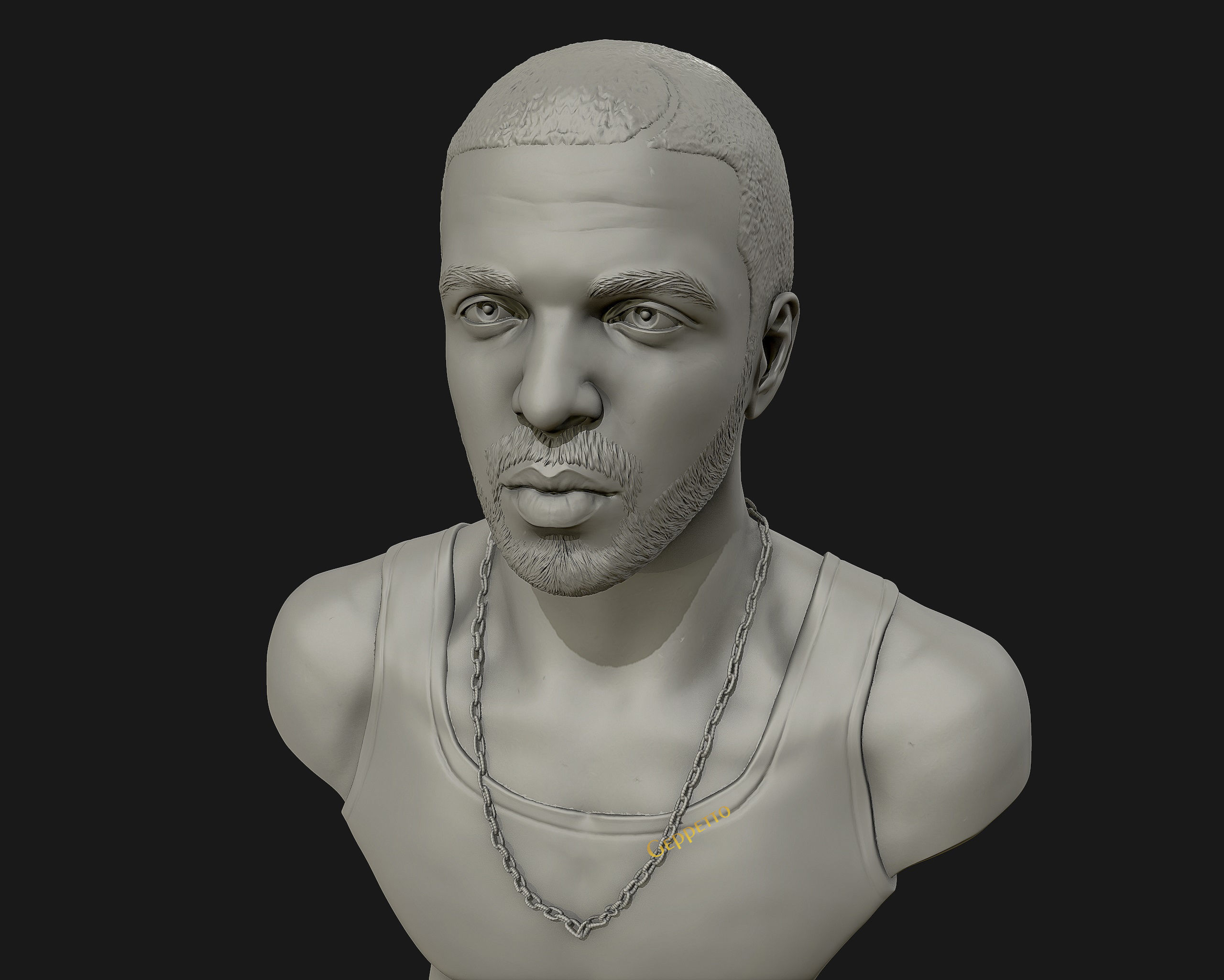 Drake sculpture Ready to Print 3D print model_10
