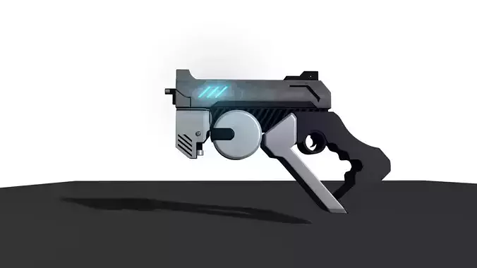 3d sci-fi Gun modeling