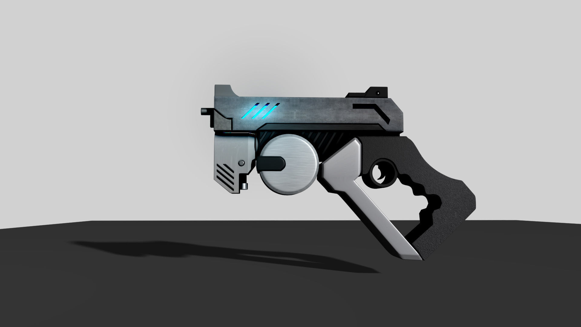 3d sci-fi Gun modeling 3D model_1