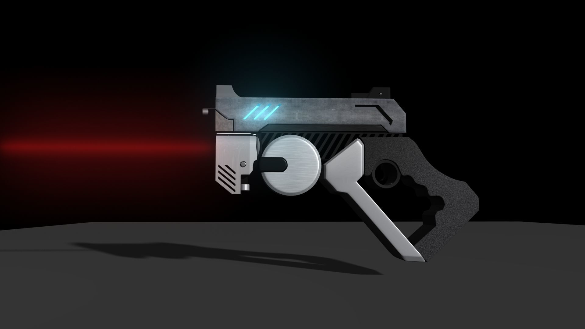 3d sci-fi Gun modeling 3D model_3