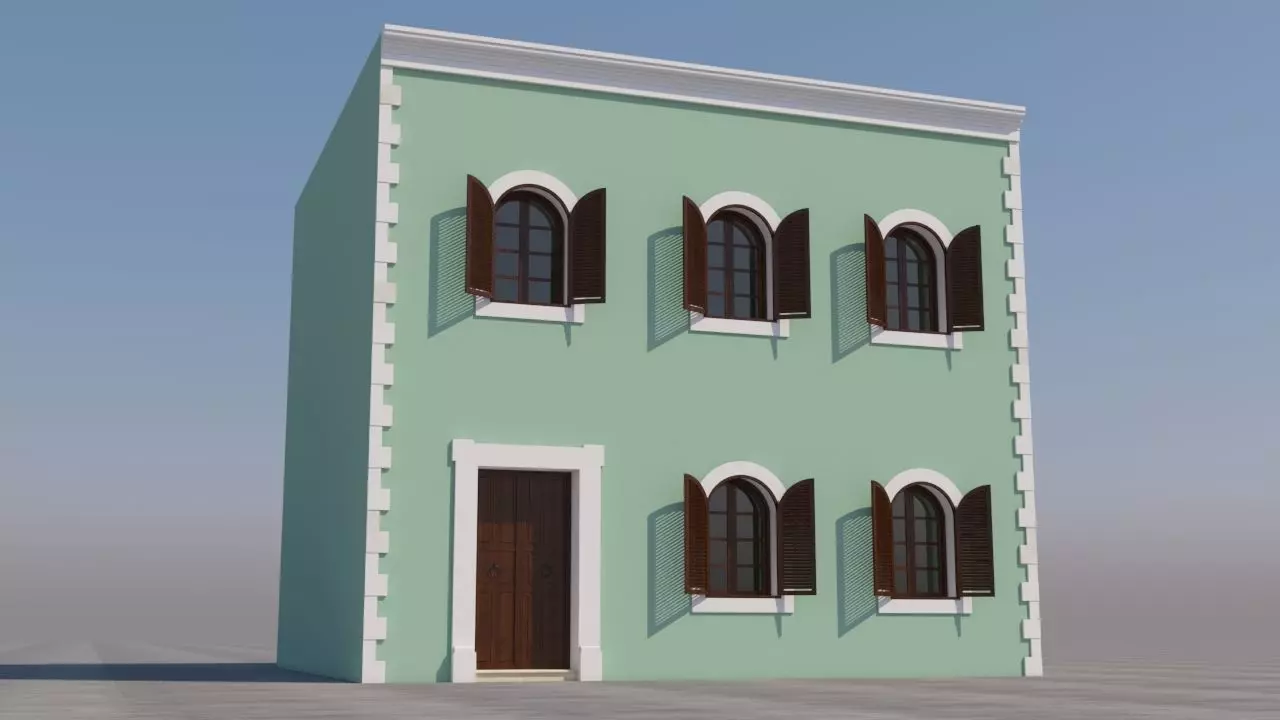 Mexican House 3D model_0