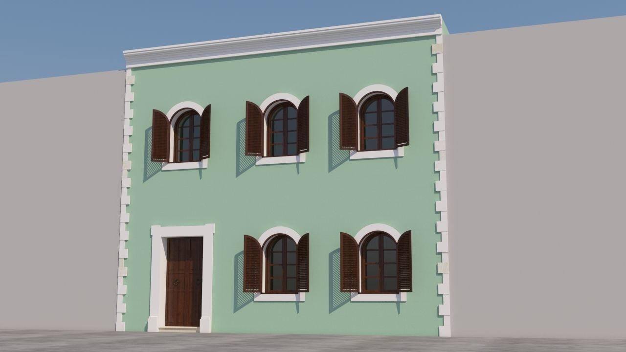 Mexican House 3D model_3