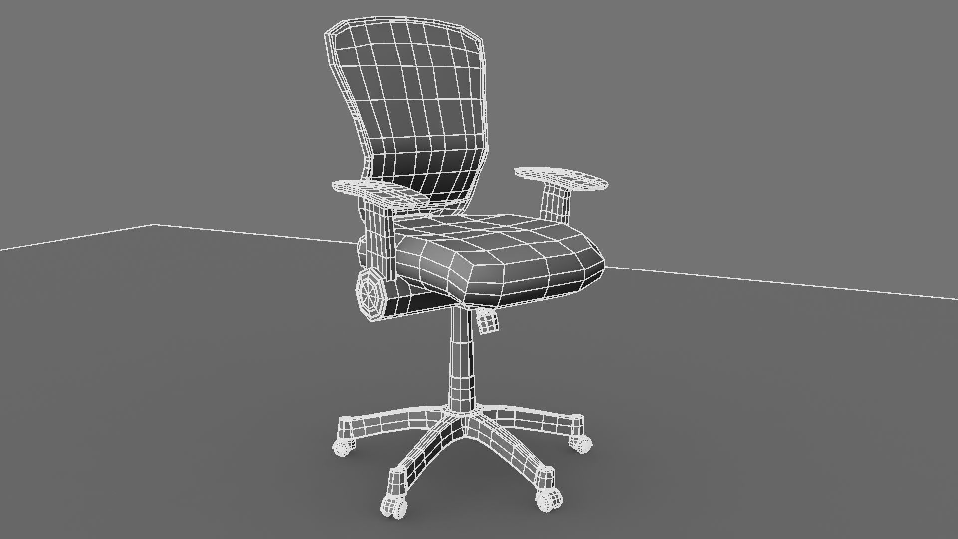 Chair office 3D model_6