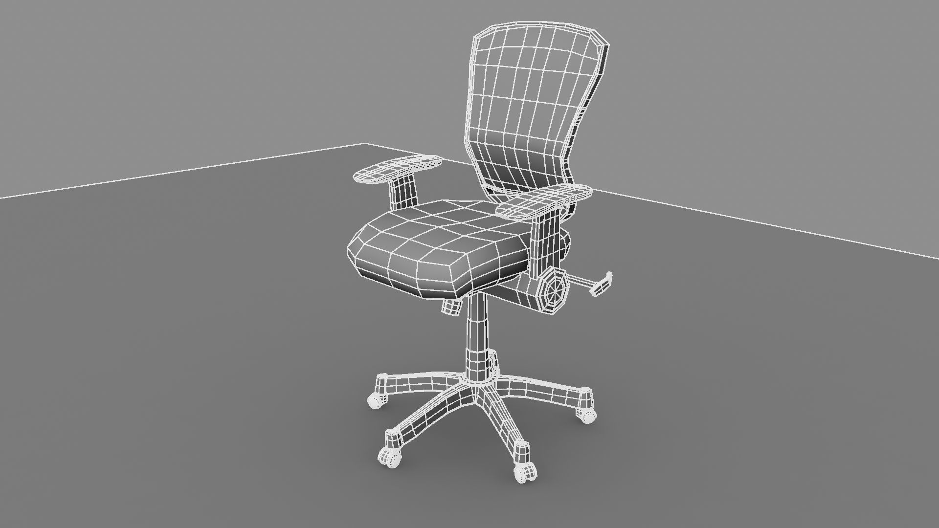 Chair office 3D model_10
