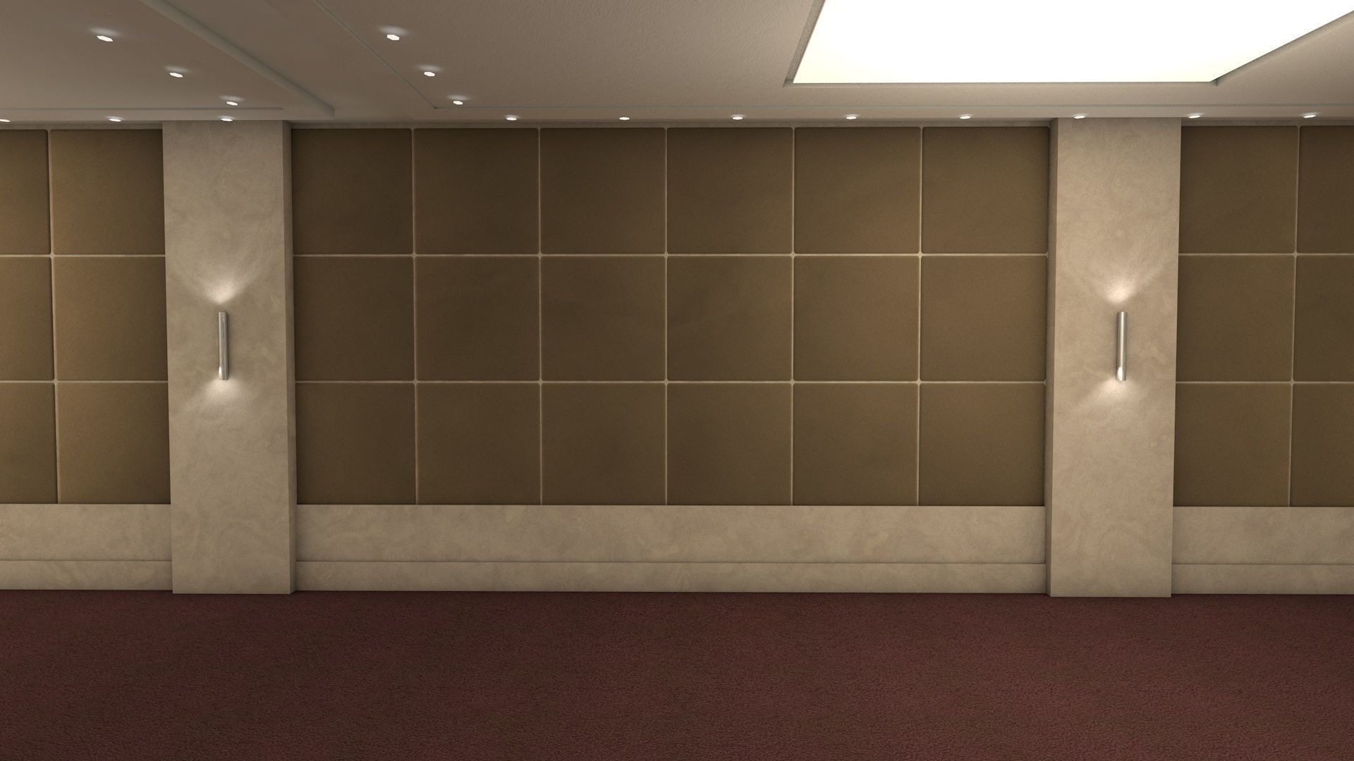 Hotel Conference Hall Low-poly 3D model_5