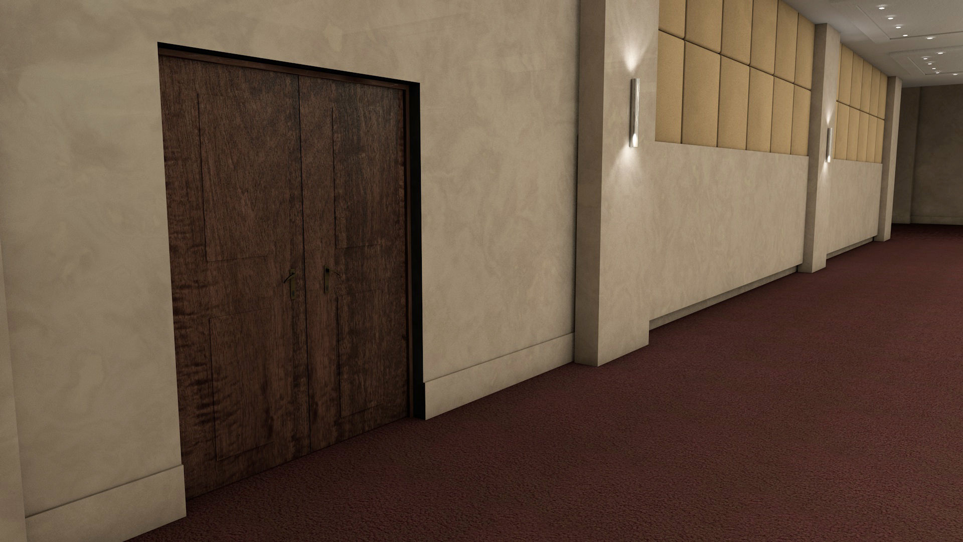 Hotel Conference Hall Low-poly 3D model_4