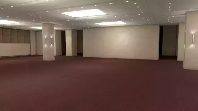 Hotel Conference Hall Low-poly 3D model
