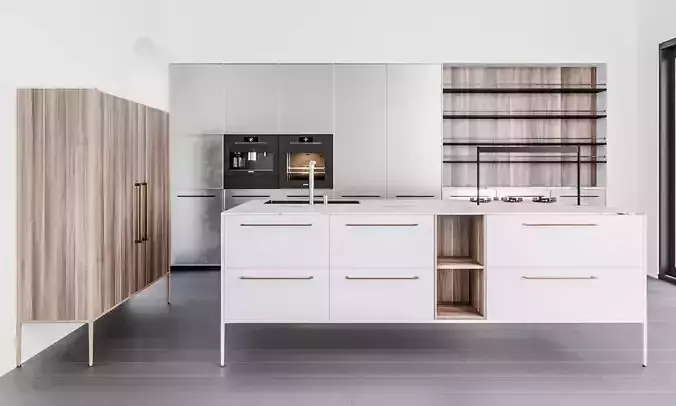 Cesar Unit collection kitchen with island and sideboard  3D model