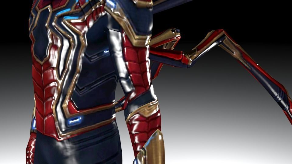 Spider-Man from Infinity War and Endgame Low-poly 3D model_7