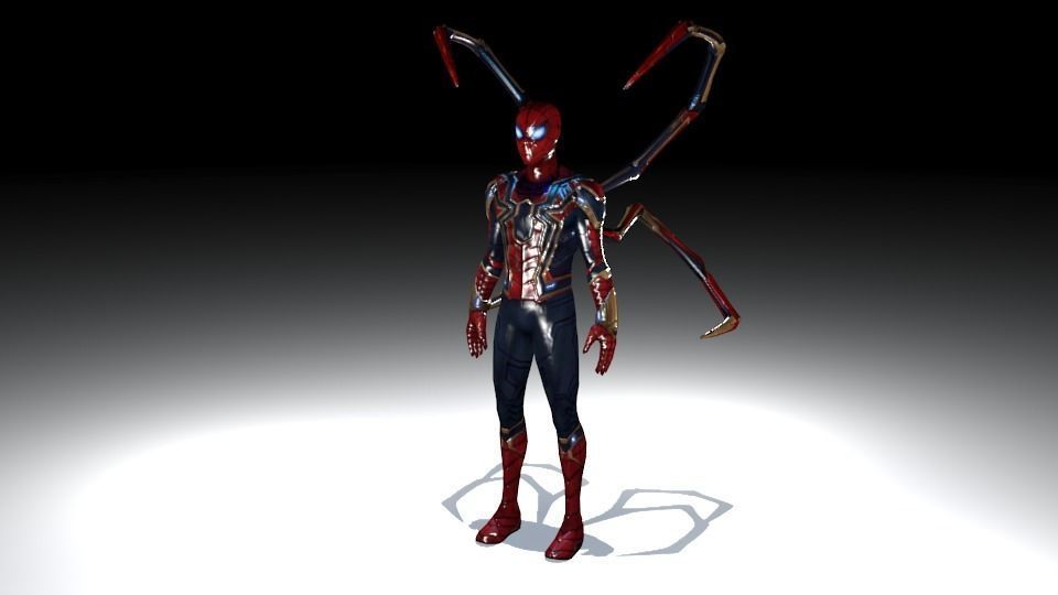 Spider-Man from Infinity War and Endgame Low-poly 3D model_1