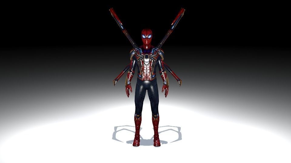 Spider-Man from Infinity War and Endgame Low-poly 3D model_15