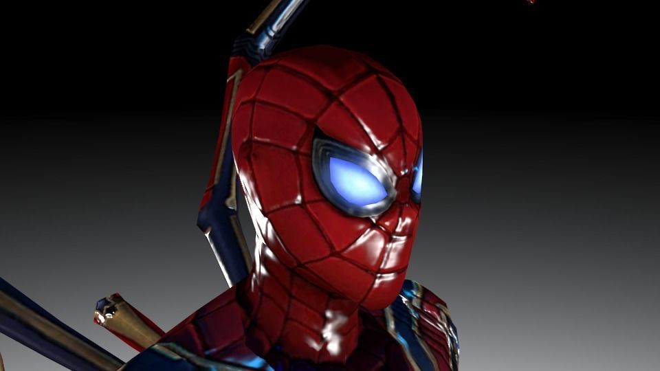 Spider-Man from Infinity War and Endgame Low-poly 3D model_3