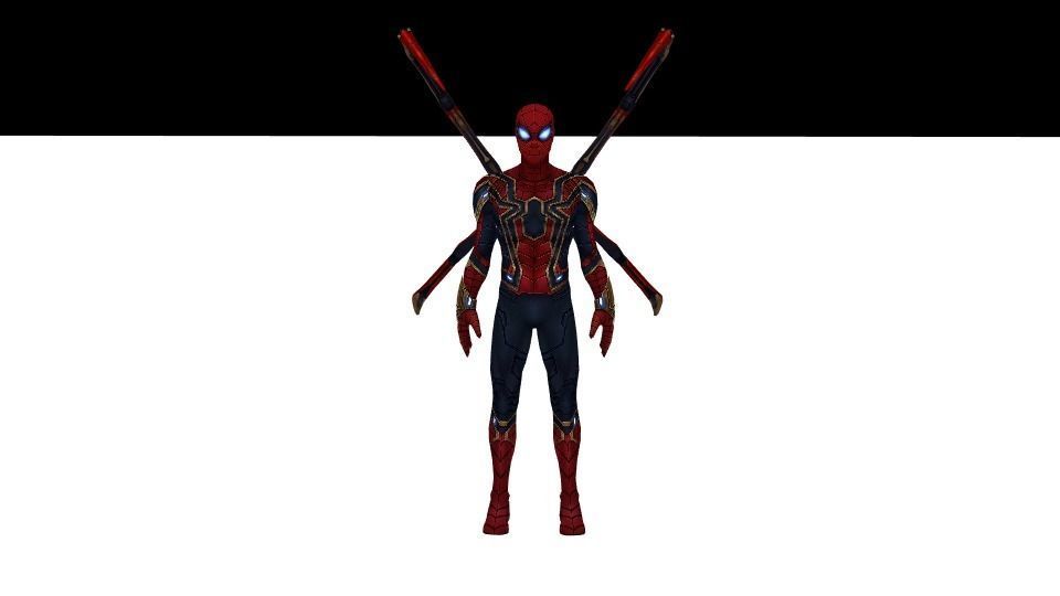 Spider-Man from Infinity War and Endgame Low-poly 3D model_14