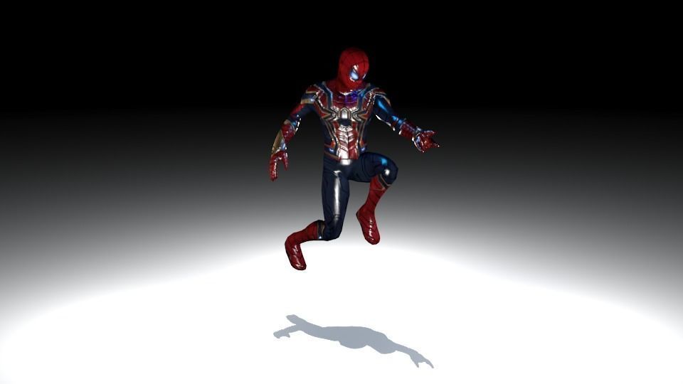 Spider-Man from Infinity War and Endgame Low-poly 3D model_8