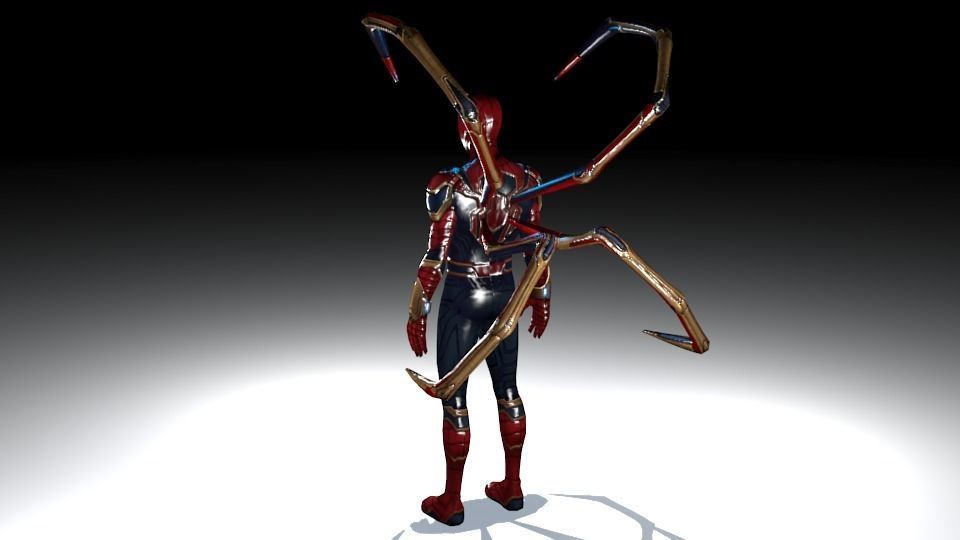 Spider-Man from Infinity War and Endgame Low-poly 3D model_2