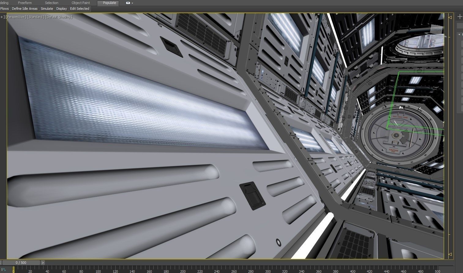 The Martian Corridor 3d Model Animated Cgtrader