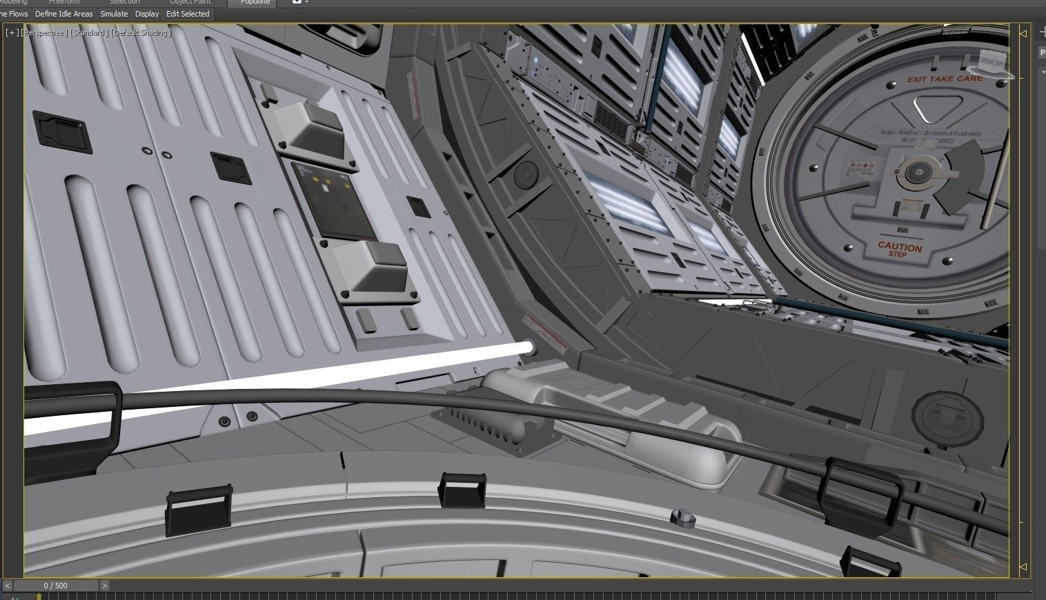 The Martian Corridor 3d Model Animated Cgtrader