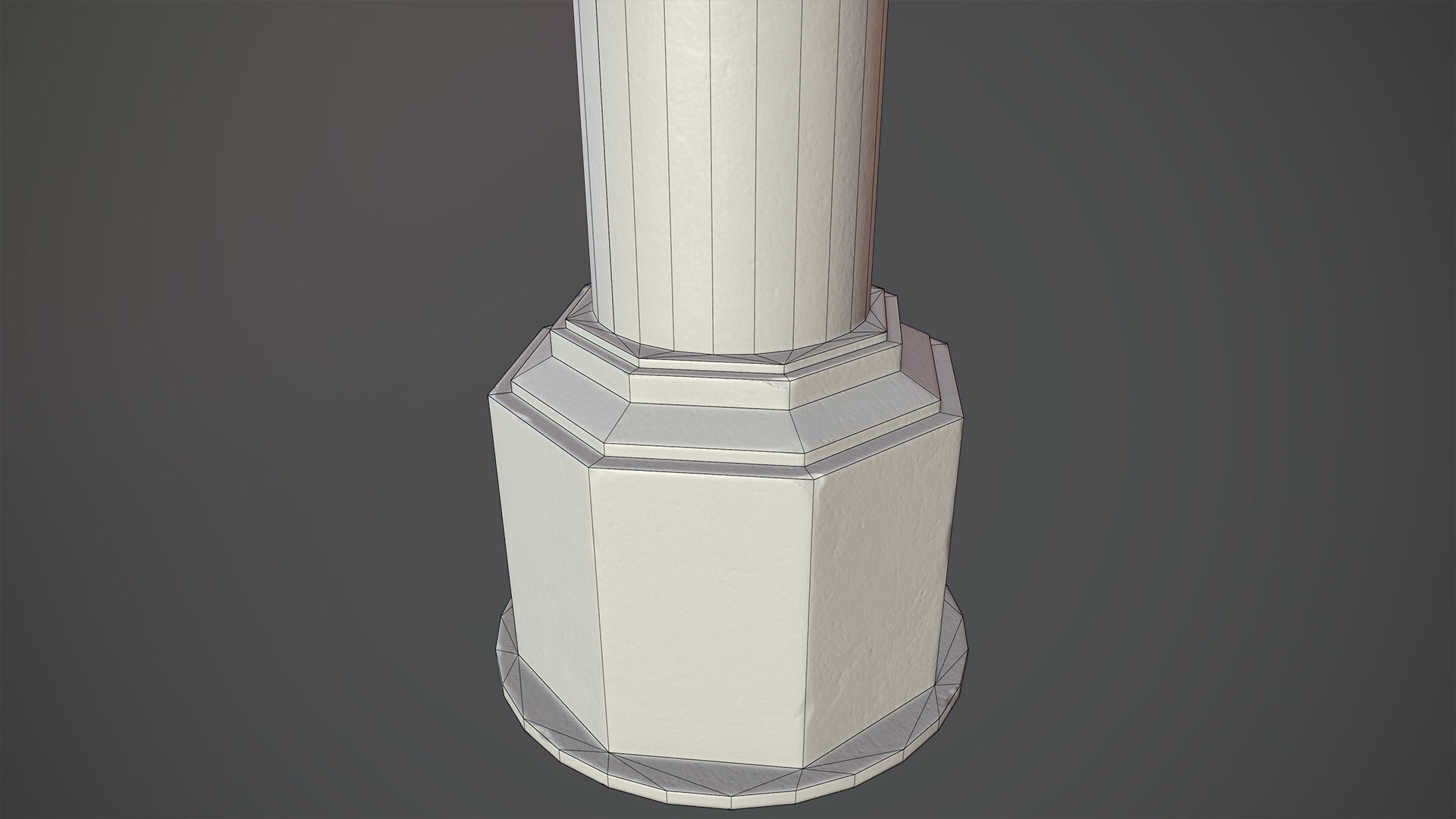 Barrier Bollard pack 3 Gray v1 Low-poly 3D model_16