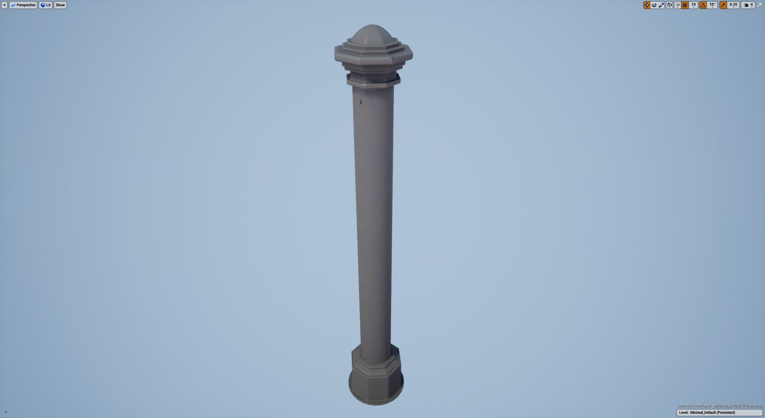 Barrier Bollard pack 3 Gray v1 Low-poly 3D model_21