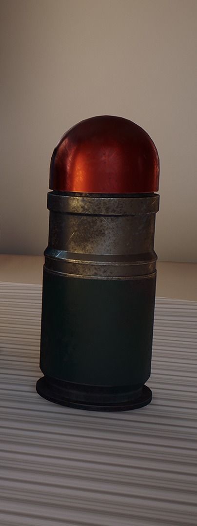 Free 40mm grenade - M433 Free low-poly 3D model_2