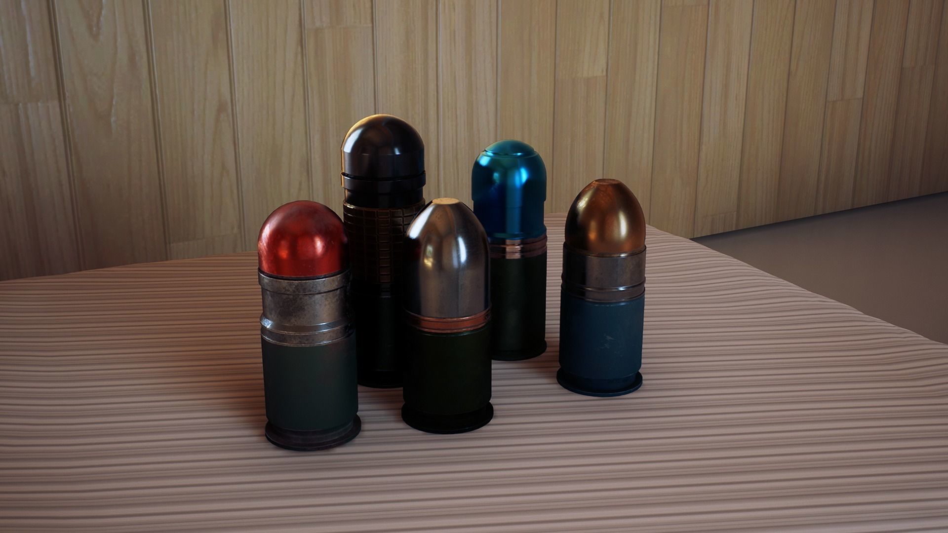 Free 40mm grenade - M433 Free low-poly 3D model_5